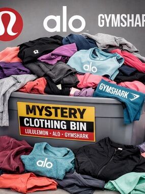 ALO Yoga Mixed Activewear Top Lot in Teal, Black, Pink, Purple